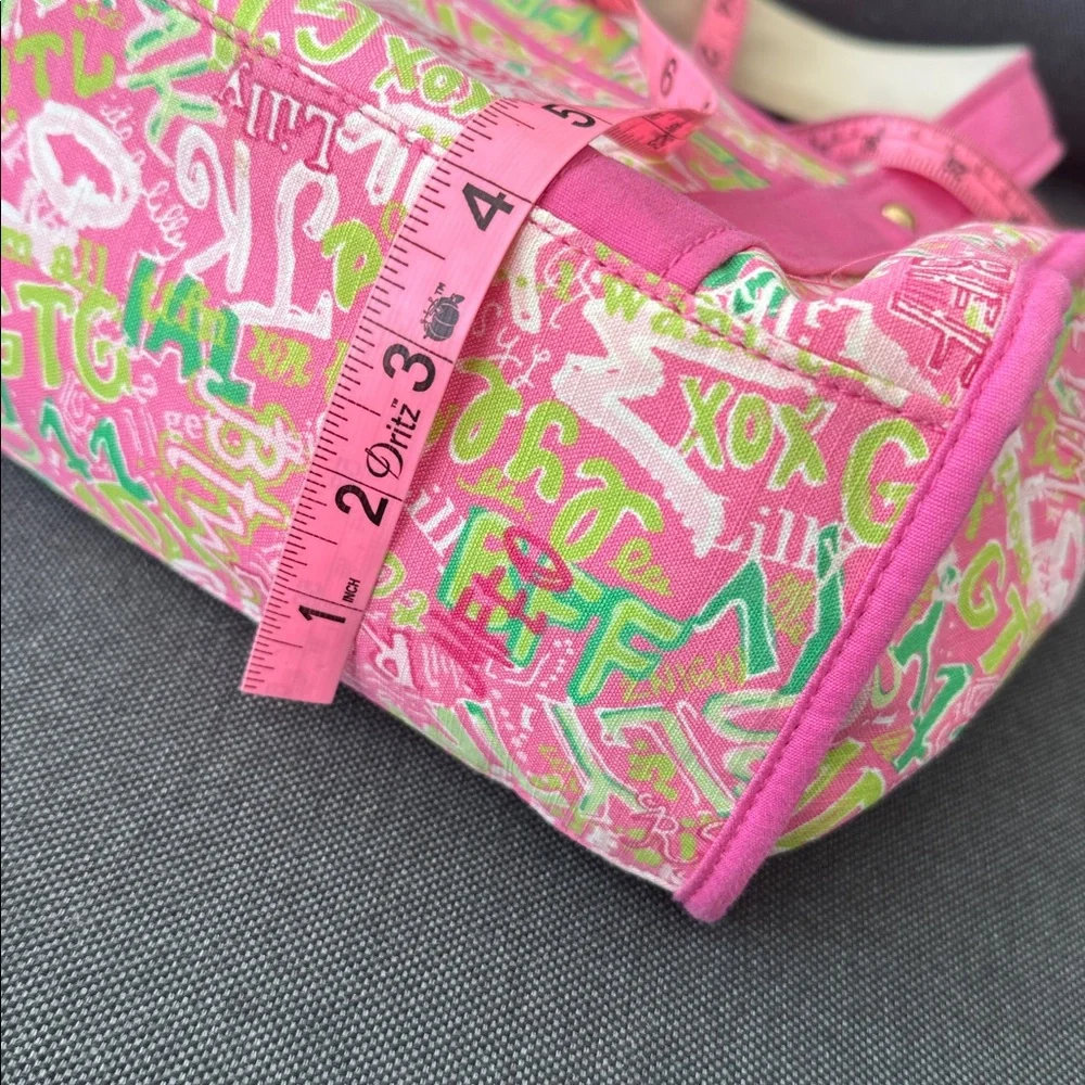 NWOT Lilly Pulitzer Originals All Over Print Small Canvas Bag Girly Preppy - Picture 8 of 9